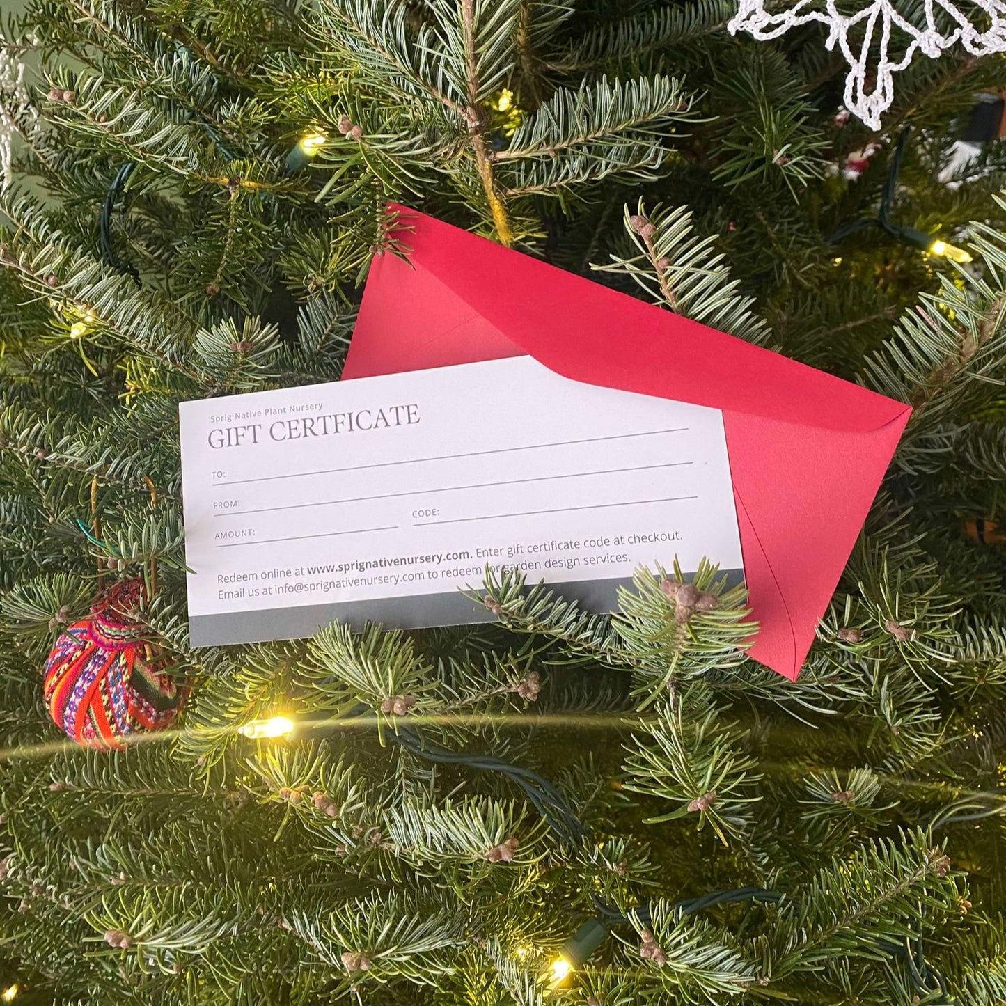 Physical Gift Certificate